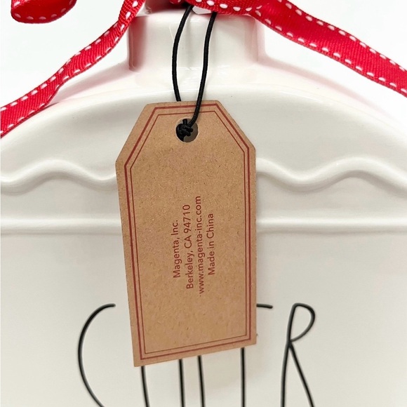 Rae Dunn Christmas CHEER White Large Ceramic Ornament Table Decor - Picture 6 of 9